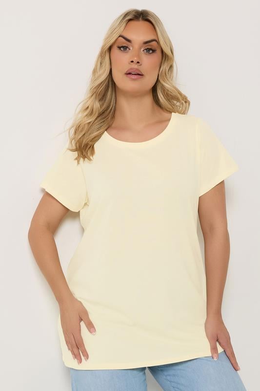 YOURS 2 PACK Plus Size Chocolate Brown & Yellow Core T-Shirts | Yours Clothing 2