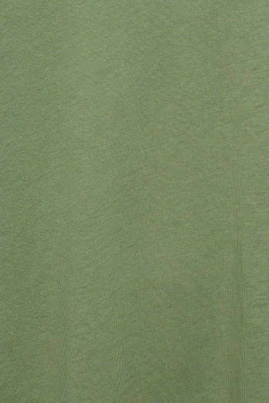 YOURS Plus Size Khaki Green Side Split Midaxi T-Shirt Dress | Yours Clothing 5