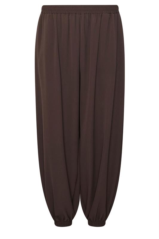 PixieGirl Petite Women's Chocolate Brown Balloon Trousers | PixieGirl 5