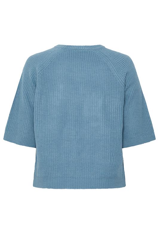 YOURS Plus Size Denim Blue Knitted Jumper | Yours Clothing 7