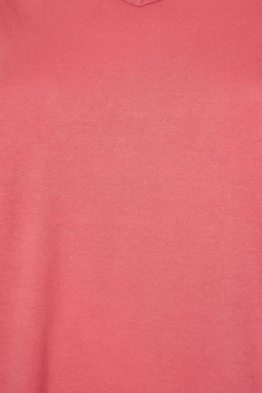 Curve Pink V-Neck Essential T-Shirt_S.jpg