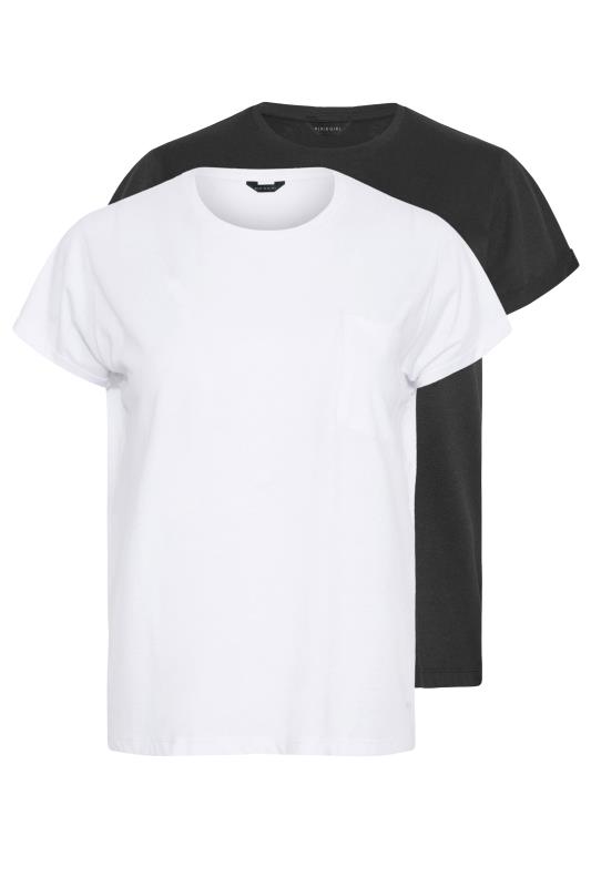 2 PACK Petite White & Black Basic T-Shirts | PixieGirl 7