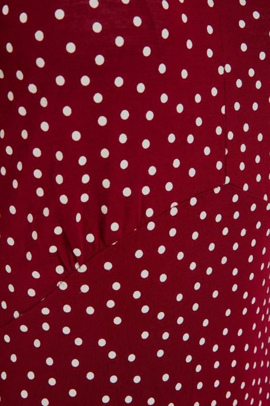 LTS Red Polka Dot Tie Sleeve Midi Dress_S.jpg