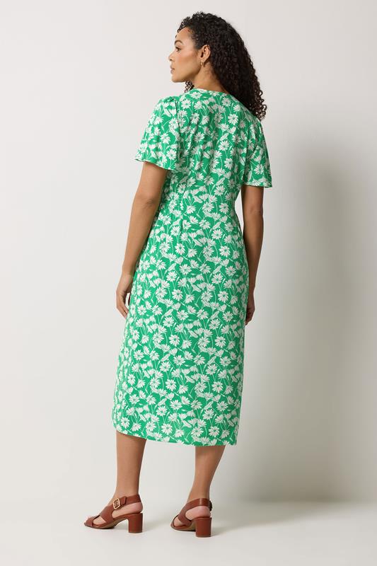 M&Co Green Daisy Print Midi Tea Dress | M&Co 2