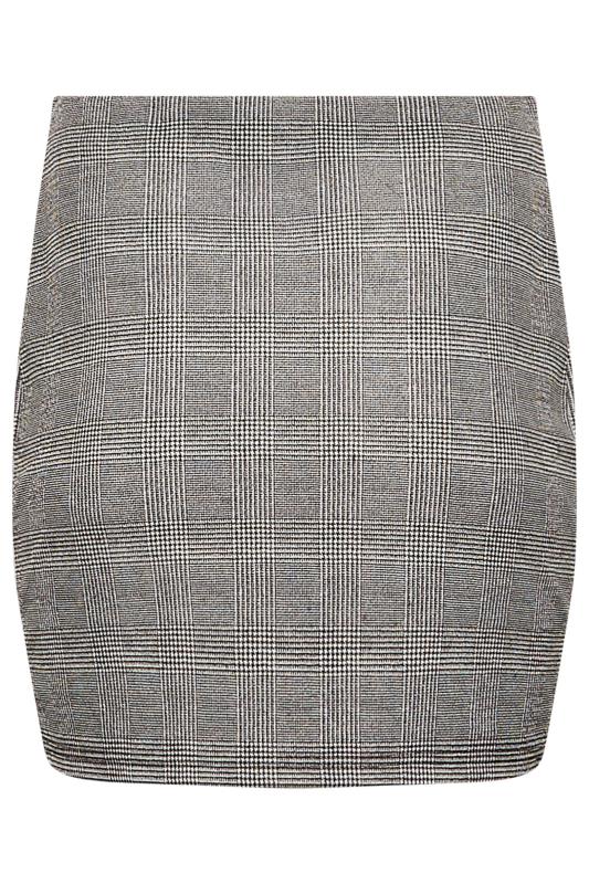 Petite Black & Grey Check Stretch Mini Skirt | PixieGirl | Yours ...