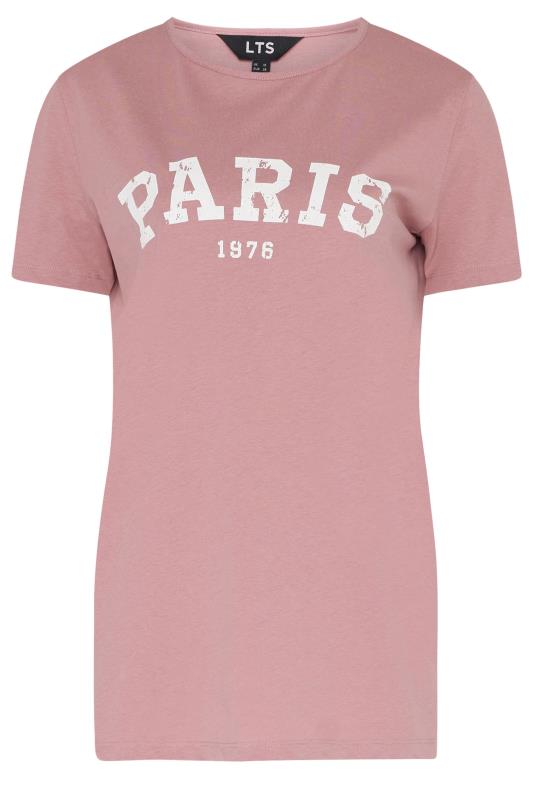 LTS Tall Pink 'Paris' Print Graphic T-shirt | Long Tall Sally 5