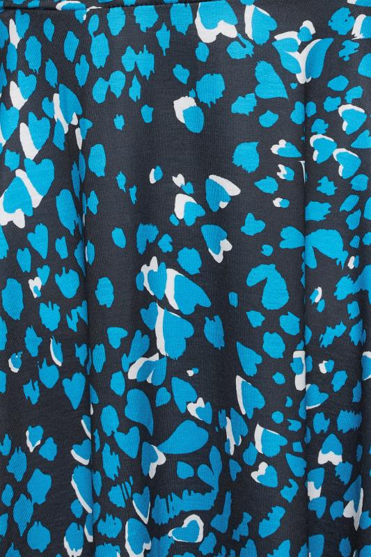 Petite Blue Animal Print Wrap Dress | PixieGirl 5