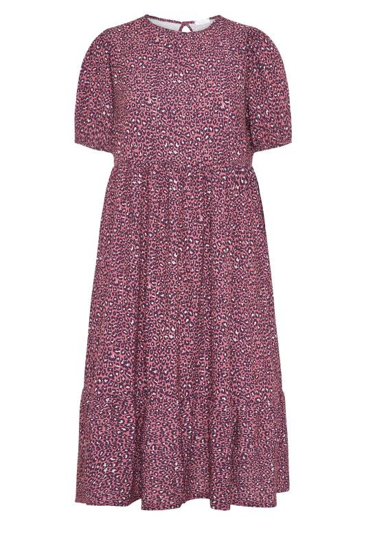 YOURS LONDON Mulberry Pink Animal Print Smock Dress | Yours Clothing 6