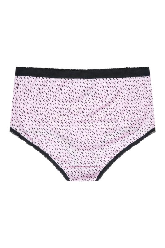 5 PACK Curve Pink & Black Abstract Print Full Briefs 6