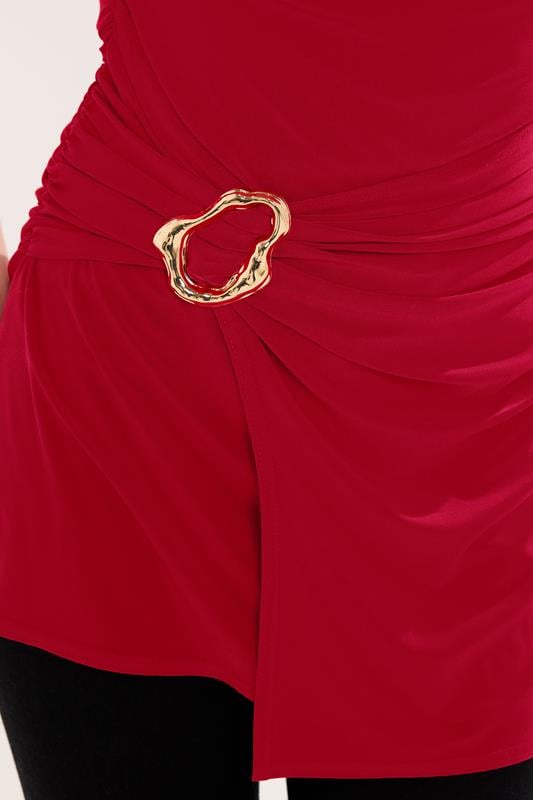 STAR Red Buckle Detail Top | StarByJM 4