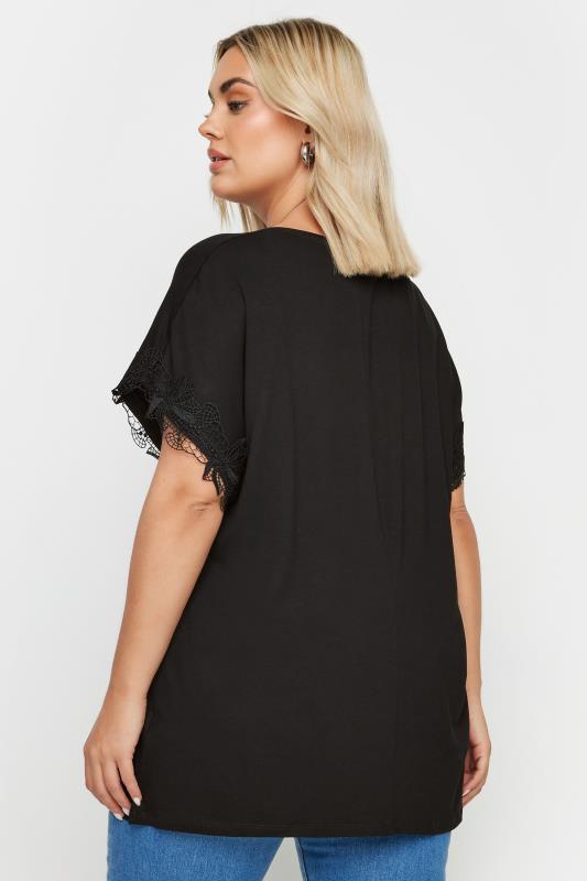 YOURS Plus Size Lace Detail Top | Yours Clothing 3