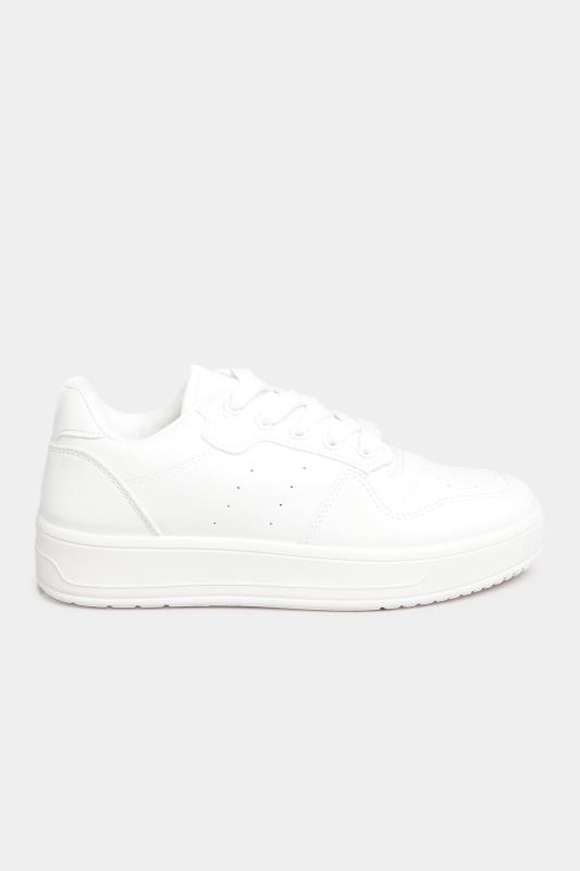 PixieGirl White Lace Up Trainers In Standard D Fit 3