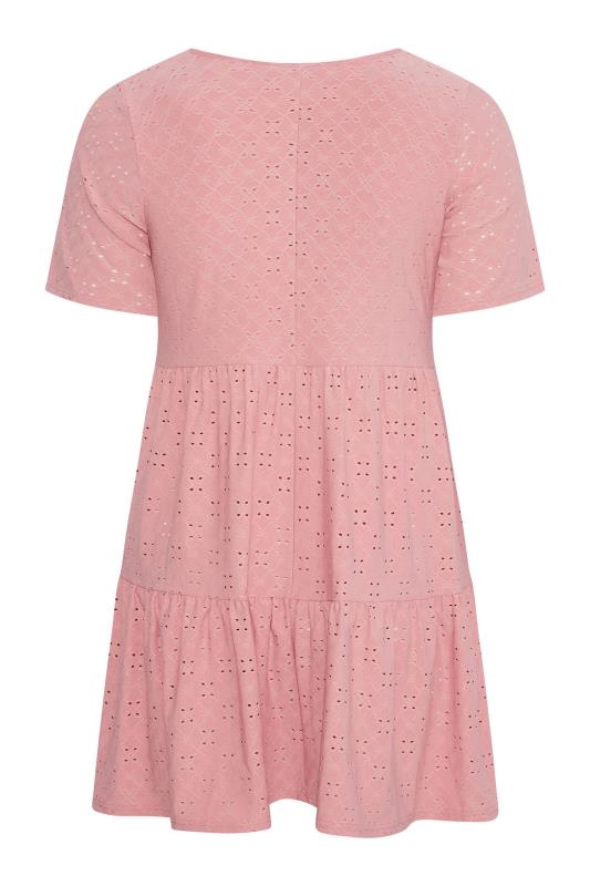 LIMITED COLLECTION Curve Pink Broderie Anglaise Tiered Smock Top_Y.jpg