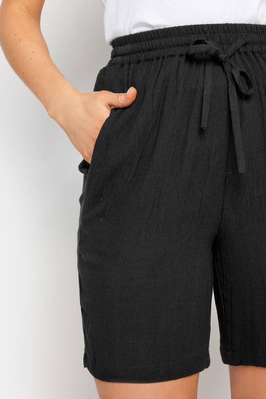 LTS Tall Womens Black Textured Shorts | Long Tall Sally 4