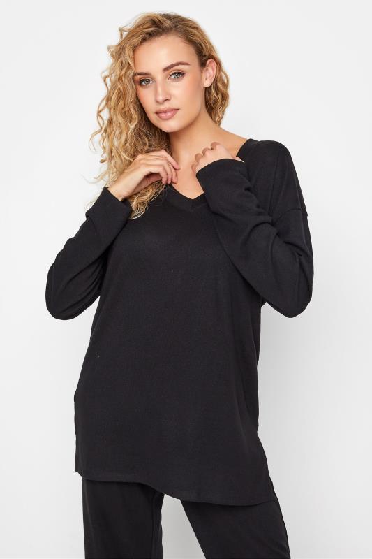 Tall Women's LTS Black Soft Touch Lounge Top | Long Tall Sally 1