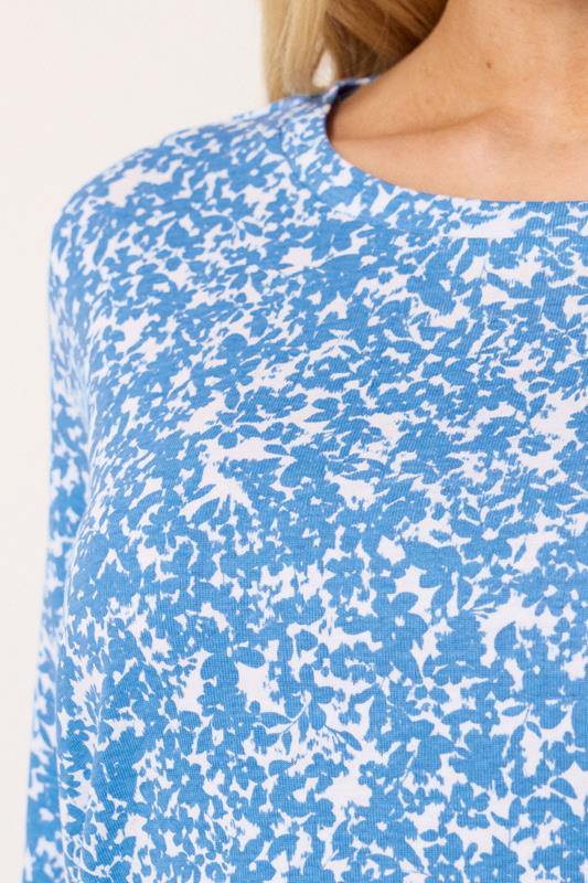 M&Co Blue Ditsy Floral Cotton Top | M&Co 4