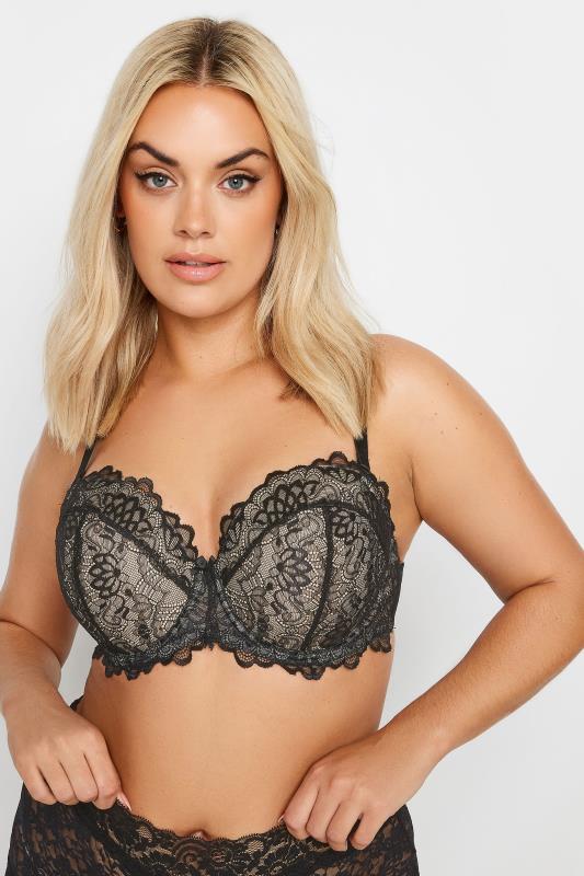 YOURS Plus Size Black Lace Underwired Padded Multiway Bra | Yours Clothing 2