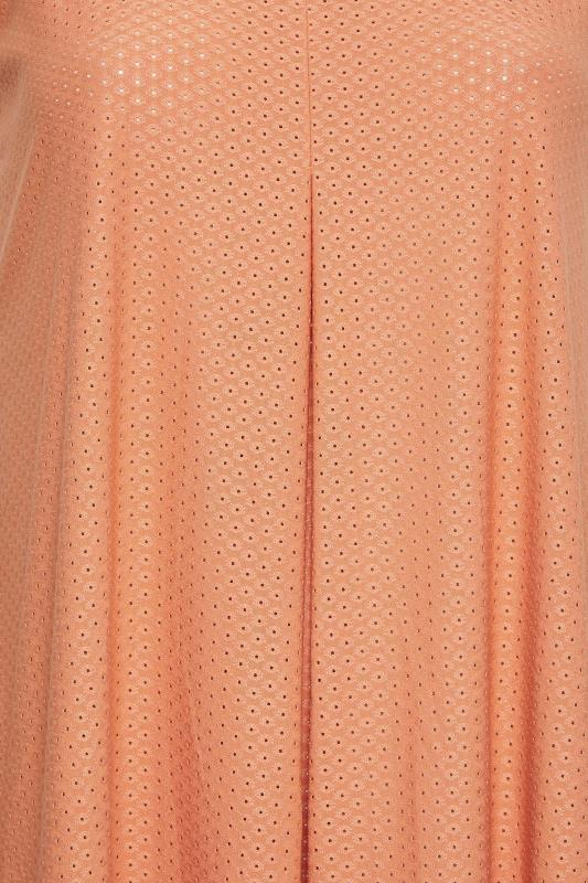 YOURS Plus Size Orange Pointelle Vest Top | Yours Clothing 4