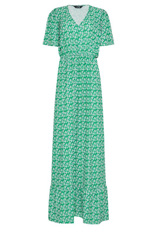LTS Tall Green Floral Print Maxi Tea Dress 1