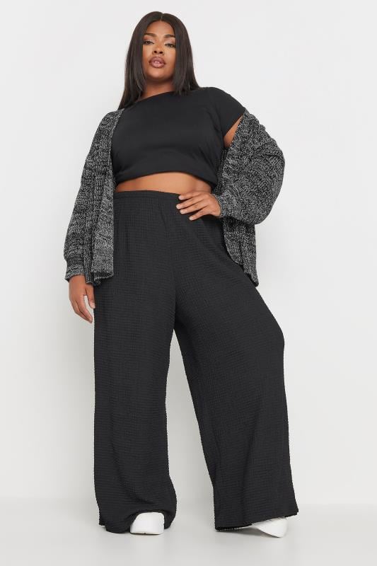 YOURS Plus Size Grey Knitted Balloon Sleeve Cardigan | Yours Clothing  2