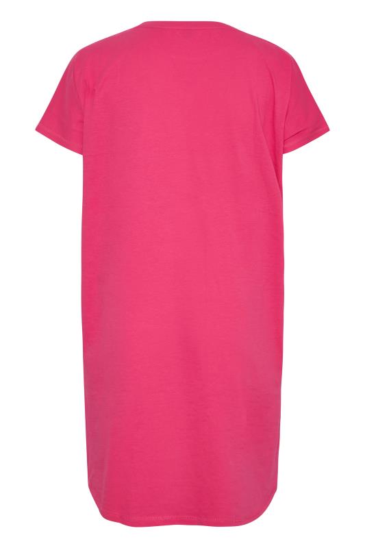Plus Size Pink Leopard Print Star Nightdress | Yours Clothing 6