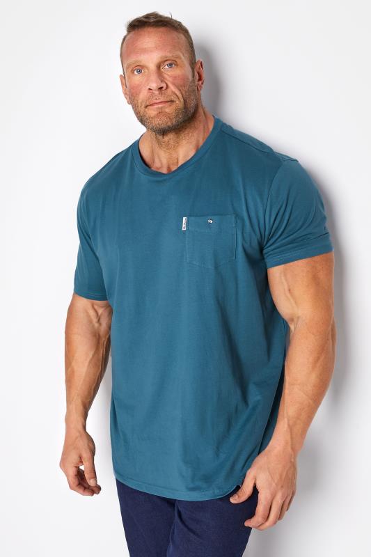 Plus Size  BEN SHERMAN Big & Tall Blue Pocket T-Shirt