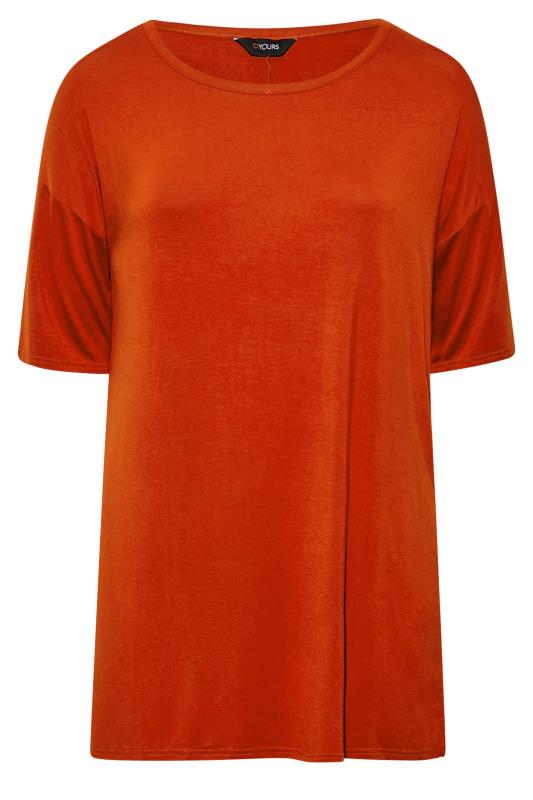 Curve Burnt Orange Oversized T-Shirt 6