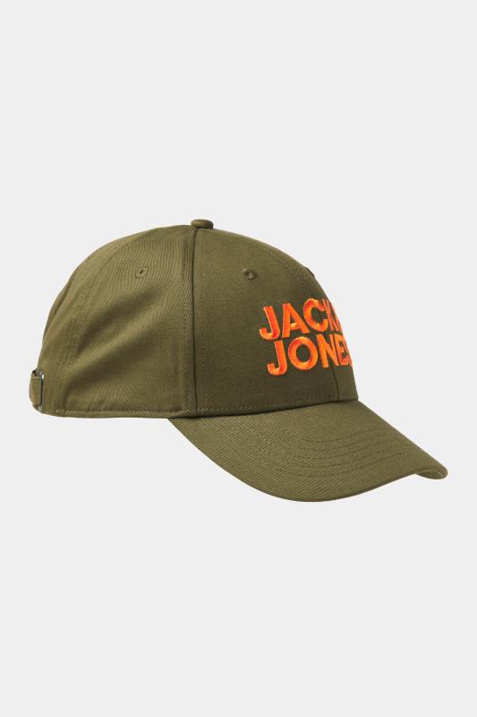 JACK & JONES Olive Green & Orange Baseball Cap | BadRhino 3