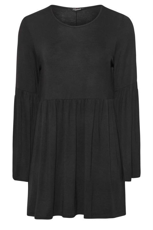 LIMITED COLLECTION Plus Size Black Long Sleeve Smock Top | Yours Clothing  6