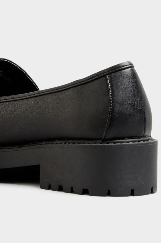 LIMITED COLLECTION Black Chunky Loafers In Wide E Fit & Extra Wide Fit | Yours Clothing 4