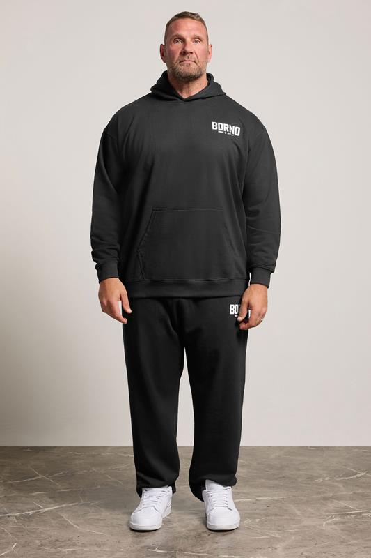 BDRNO Premium Big & Tall Black Logo Hoodie | BadRhino 1