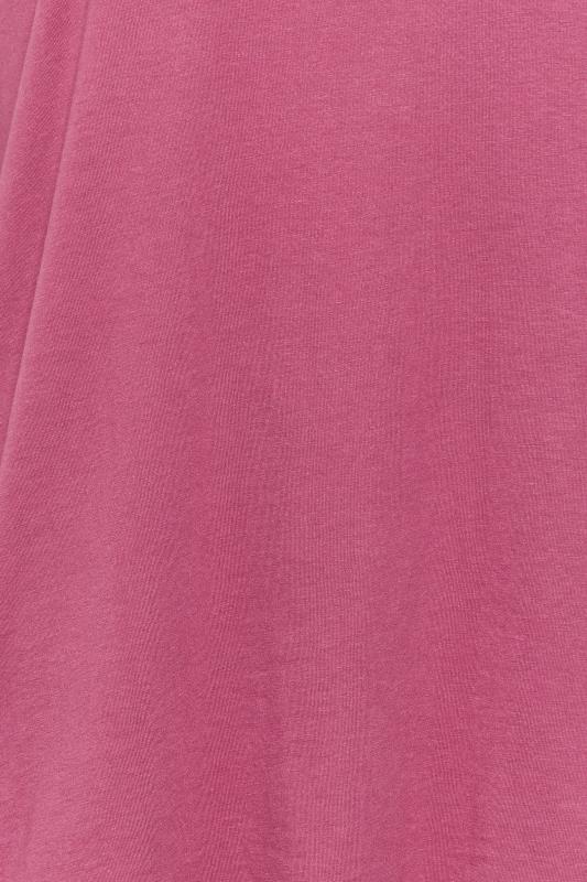 Curve Plus Size Pink Basic Short Sleeve T-Shirt  - Petite| Yours Clothing  5