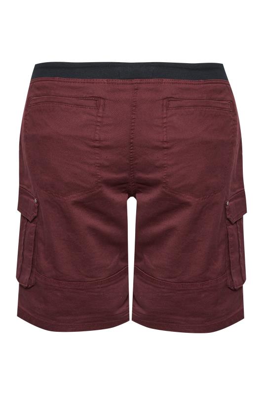 KAM Big & Tall Burgundy Red Stretch Shorts | BadRhino 5