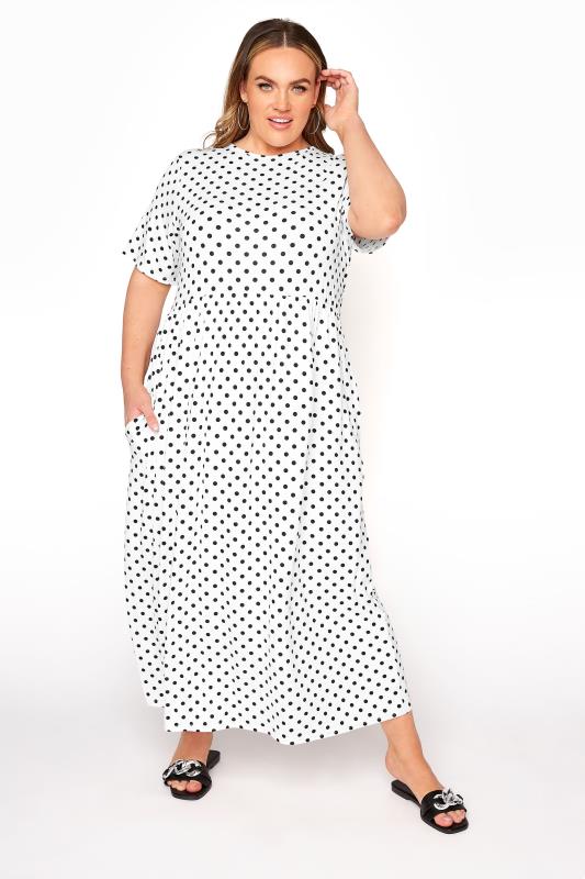 Plus Size  LIMITED COLLECTION White Smock Maxi Dress