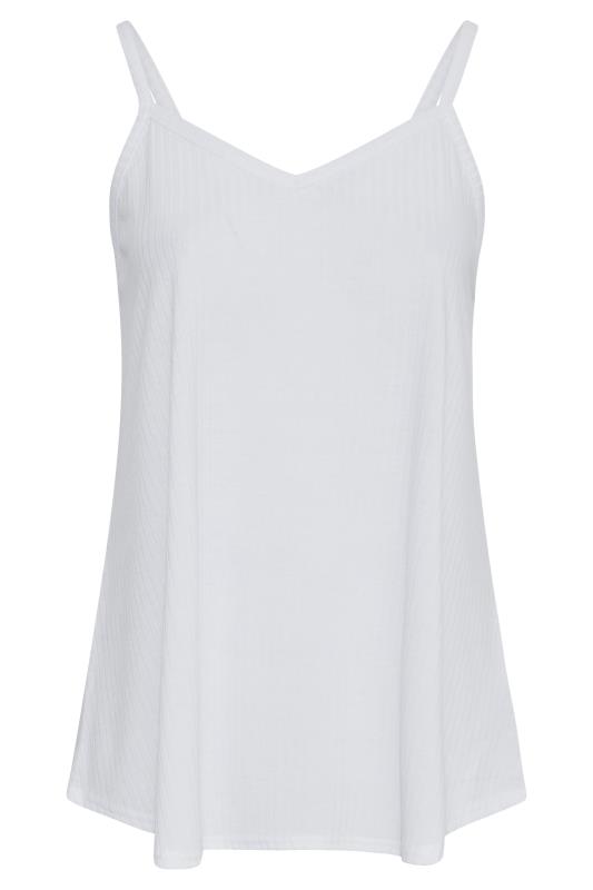 LIMITED COLLECTION Curve White Rib Swing Cami Top 6