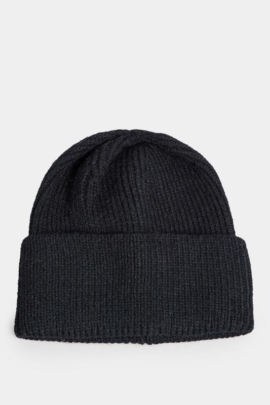 Black Knitted Beanie Hat | Yours Clothing 1