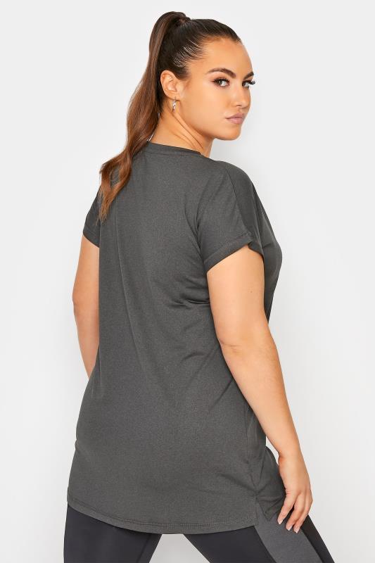 ACTIVE Plus Size Grey Slogan T-Shirt | Yours Clothing 4