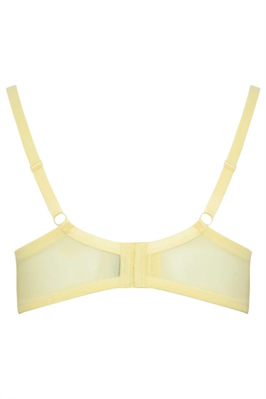 YOURS Plus Size 3 PACK Yellow & White Padded Underwired T-Shirt Bras | Yours Clothing 9