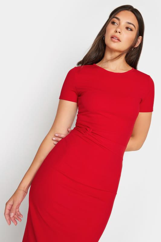 LTS Tall Red Twist Midi Dress | Long Tall Sally  4