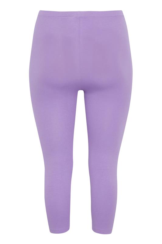 YOURS FOR GOOD Curve Purple Cropped Leggings_BK.jpg