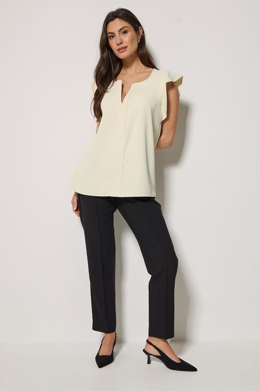 M&Co Cream Frill Sleeve Blouse | M&Co 1