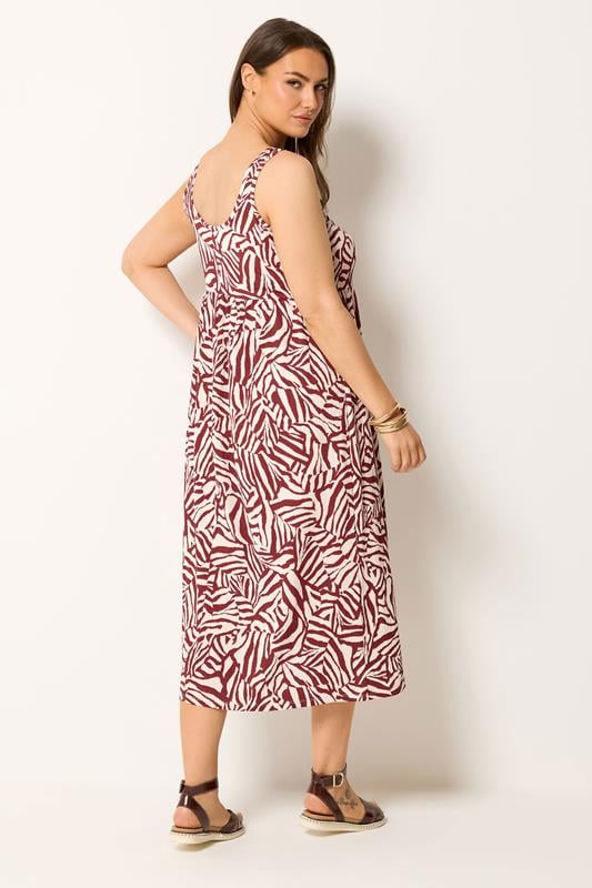YOURS Plus Size Orange Zebra Textured Smock Dress | Yours Clothing 2