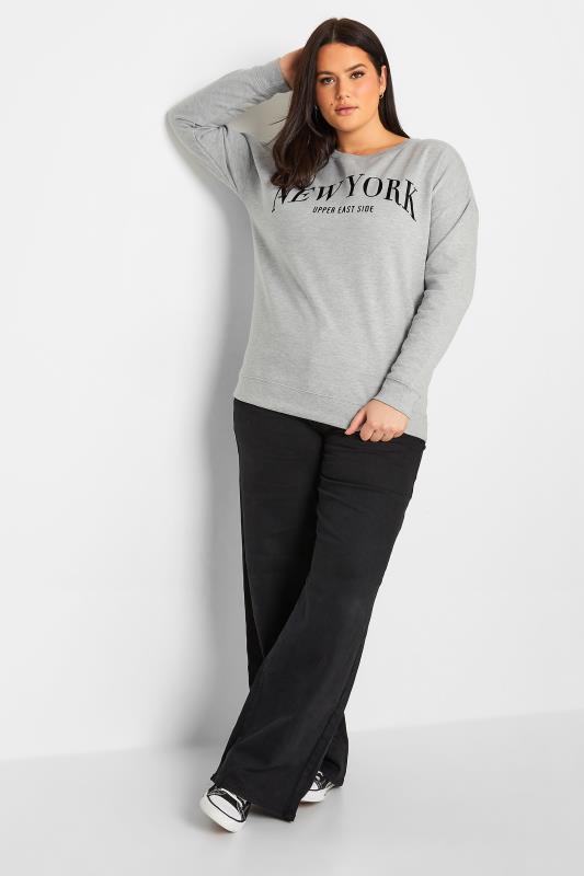LTS Tall Women's Grey 'New York' Marl Sweatshirt | Long Tall Sally 2