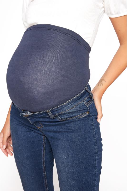 Tall Women's LTS Maternity Blue Skinny Jeans | Long Tall Sally 3