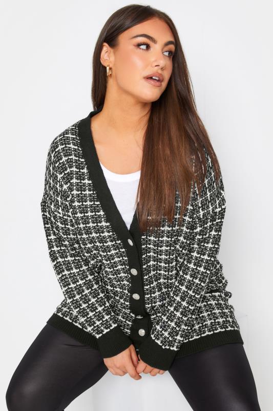 YOURS Curve Plus Size Black Boucle Cardigan | Yours Clothing  4