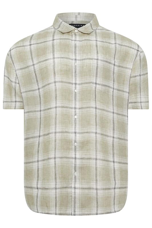 BadRhino Big & Tall Green Textured Check Print Shirt | BadRhino 6