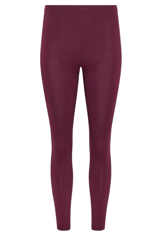 PixieGirl Petite Women's 2 PACK Burgundy Red & Black Cotton Leggings | PixieGirl 8