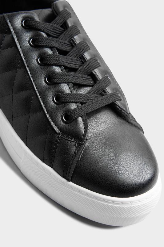 LIMITED COLLECTION Black Quilted Trainers In Wide E Fit 6