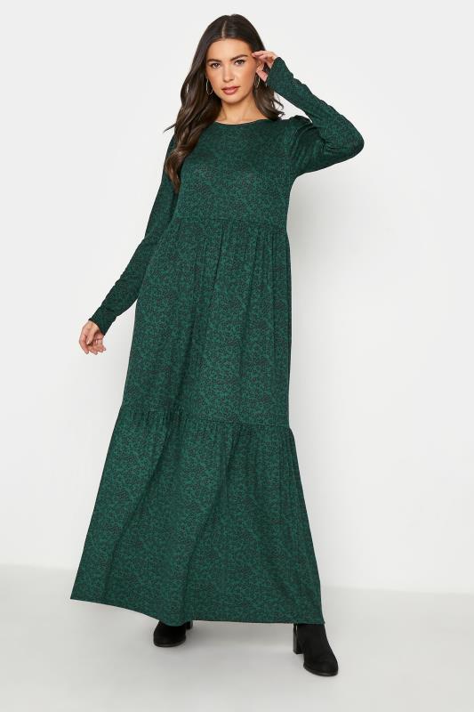 Tall  LTS Green Floral Midaxi Dress