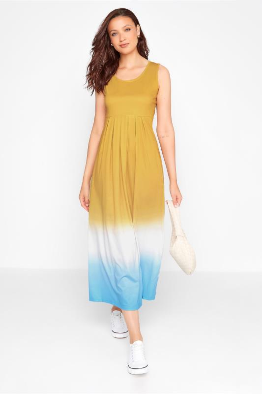 LTS Tall Women's Yellow Ombre Print Sleeveless Smock Dress | Long Tall Sally 2